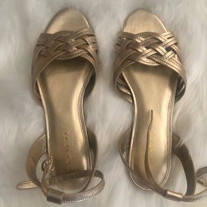 Coach gold sandals